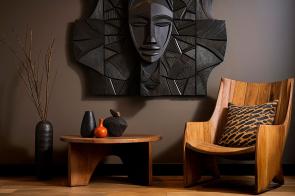 طراحی دکوراسیون خانه به سبک معاصر با عناصر چوبی